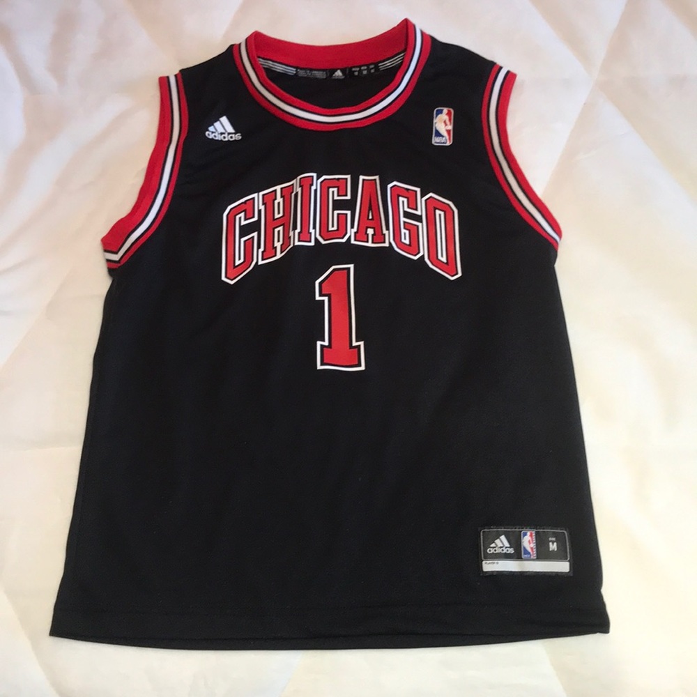 chicago bulls black adidas basketball jersey